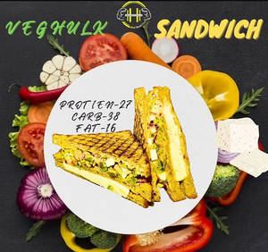 Veg Protein Hulk Grilled Sandwich [3 Layers]