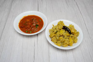 Kappa with fish curry                                                                 