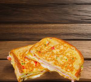Cheese bread omlette