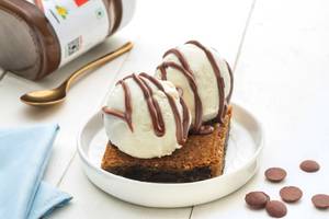 Nutella Cookie Slab Ice Cream Sundae