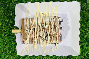 Milk and white waffle