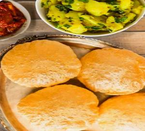 Poori =4 +bhaji