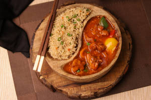 Chilly Chicken Gravy + Veg Fried Rice / Hakka Noodles