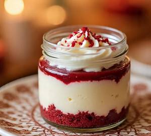 Red Velvet Cheese Cake Jar