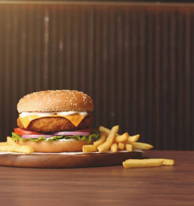 Veggie Burger + Salted Fries
