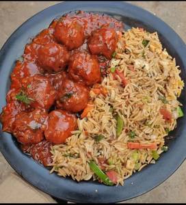 Veg Manchurian With Fried Rice