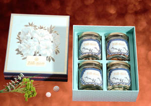 Luxury Floral Blue 4jar Box
