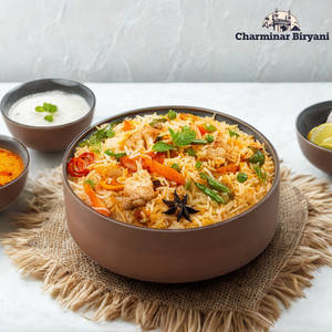 Hyderabadi Zafrani Veg Dum Biryani [ Serve 1 ]