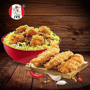 Chicken Popcorn Rice Bowl With Hot & Crispy Boneless (3 Pcs)