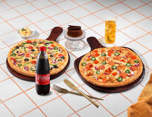 Any 2 Big 10" Pizzas [FREE Coke & Choco Lava Cake]