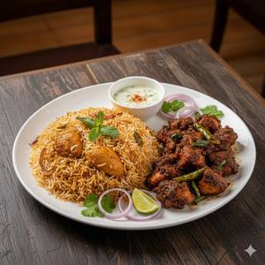 2 Chicken Biriyani + Chicken Pepper Dry