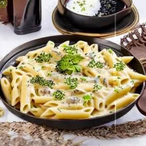 Alfredo Mushroom Cheese Creamy Penne Pasta