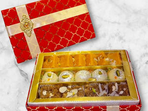 3 Line Assorted Mithai Box [3 Khoya]