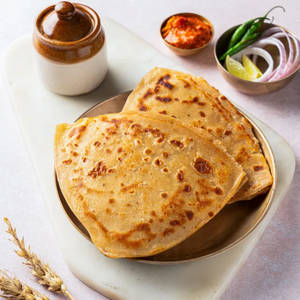 Tawa Plain Parantha (1)+ Green Chutney (100% Restaurant Menu Price)