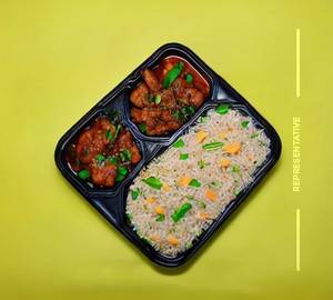 Chicken fried rice with chilli chicken combo