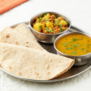 Aloo Gobhi and Yellow Dal Tadka Meal