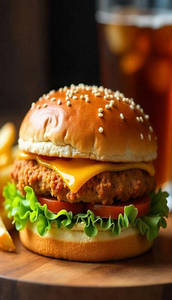 Cheddar Cheese Veggie Burger