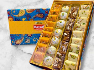4 Line Assorted Mithai Box [4 Khoya]