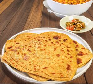 Aloo Paratha  + Pyaaz Paratha Combo With Pickle ( 2 Pcs) and Curd