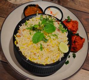 Chicken Biryani (1 Pieces)With Kebab [2 Pieces ]