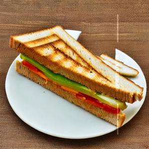 Veg Cheese Sandwich [Home Style Preparation]