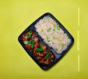 Chicken Fried Rice With Chicken Manchurian Combo