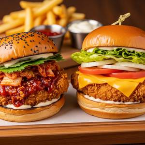 Chicken Korean Burger + Chicken Classic Burger Bestseller