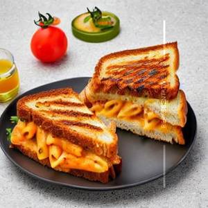 Tomato Cream Pasta & Vegetable Cheese Grilled Sandwich                                                                               