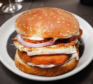 Grilled paneer burger