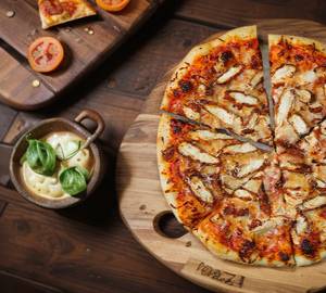 Chicken nuggets pizza