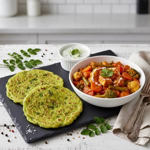 Moringa roti [2 pieces] with mix veg curry