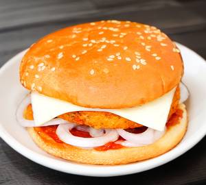 Aloo tikki cheese burger