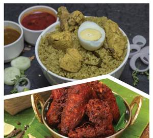 Plain Biryani + Chicken Kabab