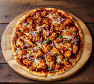 Chicken popcorn pizza