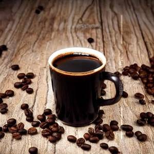 Black hot coffee