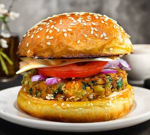 Veg aloo tikki burger