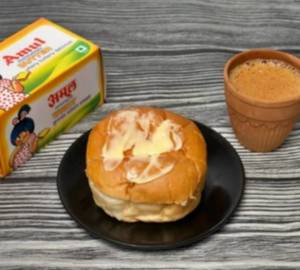 Amul Bun Maska Fresh Kulhad Tea [ 1 Cup ]