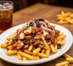 Barbeque Chicken Loaded Fries