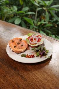 Salmon Bagel Sandwich