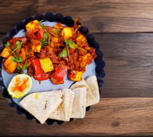 Thali kadahi paneer 4.tawa butter.roti