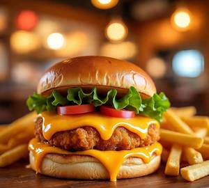 Cheesy Chicken Burger