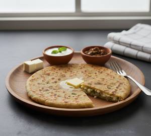 1 Paneer Paratha with 1 butter