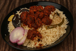 Fried Piece Chicken Pulao