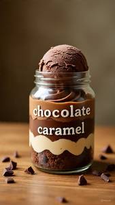 Chocolate Caramel Ice Cream Jar