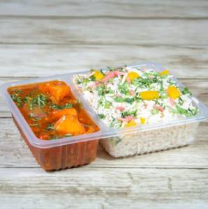 Chilli Paneer Gravy + Veg Fried Rice