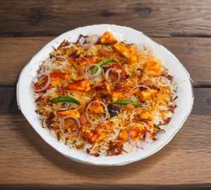 Paneer Biryani + Papad + Salad + Raita