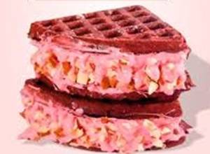 Pink Almond Waffle