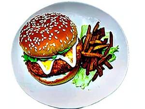 Barbeque chicken burger