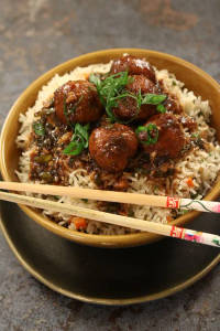 Manchurian Gravy + Veg Fried Rice