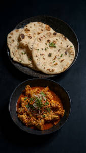 2 porotta + chicken curry